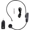 GOEDCH Microfono Wireless Headset: Microfono Wireless Ricaricabile 2,4G UHF, Microfono Senza Fili Headset con Portata di 30M, Microfono da Testa e Palmare 2 in 1 per Insegnamento