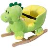 BAKAJI Dinosauro a Dondolo Cavalcabile Peluche Giocattolo per Bambini con Effetti Sonori Maniglie e Cintura di Sicurezza
