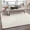 VIMODA Prime Tappeto Shaggy Colore Pelo Lungo Moderno per Soggiorno Camera, Dimensioni: 150 cm Quadrato - Crema, 120x170 cm