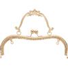 QUARKZMAN Telaio Borsa in Metallo, 20cm Chiusura Click Clac per Borse Arco retrò Sbalzato per Creazione Borsa Manico Borsellino Borsa Busta Ricambi Ferramenta Telaio (Chiaro Oro)