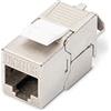 DIGITUS Modulo Keystone Cat-6A schermato - 1 pezzo - Jack RJ45 - 500 MHz 10GBase-T - AWG 26-22 - Progettabile - Con fascetta - Montaggio senza attrezzi