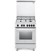 De'Longhi DMW 64 L - Cucina a gas con forno elettrico, 4 fuochi, 60x60 cm