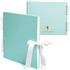 Never Ever Land Album Portafoto e Scrapbook - Spirale 30x25, 80 Pagine 250 GSM - Copertina Rigida, Chiusura a Nastro - Foto, Matrimonio, Famiglia, Baby Shower, Scrapbooking, Regalo