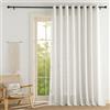 PONY DANCE Tenda Lino 200g/m² Soggiorno Moderne Tende per Salotto Eleganti con Anelli Linen Curtains Semitrasparenti Camera da Letto Moderna 1 Pezzo L 300 x A 245 CM, Crema