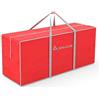 SALCAR Borsa per Albero di Natale, Taglia Extra Large per Alberi Alti Fino a 2,7 m, Sacco con Cerniera Robusta, Impermeabile, Antipolvere, Resistente e Pieghevole, con Manico - Rosso