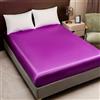 Juwenin Home Lenzuolo con angoli in raso, classico, lussuoso, morbido come la seta, in tinta unita (lavanda, king size, 150/160 x 200+30 cm)