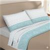 Passione per le tele Completo Lenzuola Invernale Felpate in Flanella Anti-Pilling 100% Cotone. Set lenzuola a fiori morbidissim made in Italy. singolo matrimoniale piazza e mezza (DYANE blu, singolo)