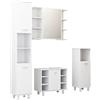 vidaXL Set Mobili da Bagno 4 pz Bianco in Truciolato