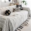 FANSU Telo Copridivano 1 2 3 4 Posti,Copriletto Matrimoniale Multiuso Copritutto,Coperta Copridivano Antiscivolo Reversibile,Lavabile Coperta Decorativa per Divano (Filo di Seta Bianca,180x130cm)