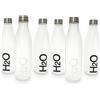 KORAT Set 6 Bottiglie Vetro 1 Litro con Tappo a Vite in Acciaio Inox Bottiglie Riutilizzabili per Acqua, Succhi, Design Elegante Senza BPA, Ideali per Frigo e Tavola, Ristoranti, Bar, Cene Estive