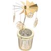 HOLIDYOYO Portacandele Rotante Metallo Con Vassoio Per Decorazioni Romantiche e Festive Candelabro Per Feste Matrimonio e Centrotavola Elegante Design Creativo