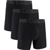 Under Armour Boxer da Uomo Tech Mesh da 15,2 cm, Confezione da 2, Nero, Tinta Unita, Confezione da 3, M
