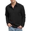 Comilaka Uomo Polo Manica Lunga Velluto a Coste Casual Poloshirt Autunno Inverno Top retrò Camicia