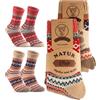 FORVEVO 4 paia di calzini in alpaca per uomo e donna, calde calze di lana, morbide calze invernali, calze natalizie per donna, 39-42
