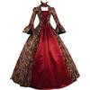 Generico Vestito Palazzo Elegante Medioevo Donna -Retro Victorian-Costume da Dama dell'800-Costume Carnevale Donna-Carnevale Veneziano-Abito Masquerade Lolita Party Festa da Ballo Halloween Vestiti
