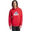 adidas Felpa da Uomo con Cappuccio Future Icons Badge of Sport Rossa Taglia XL Codice IS8338