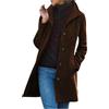 Huoghebg Cappotto Donna Invernale Caldo Cappotto Lungo in Lana da Donna Autunno e Inverno Giacche Invernali a Manica Lungo da Donna Con Tasche Cappotti Donna Elegante Offerte Duffel Coat Donna Senza Cappuccio