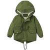 Nemopter - Cappotto invernale imbottito con cappuccio, per bambini, parka Bat Batman, verde, 18-24 mesi