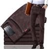 Generic Pantaloni da uomo in velluto a coste dalla vestibilità classica, vestibilità dritta, pantaloni in velluto a coste elasticizzati larghi, Caff, 52