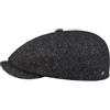LIERYS Coppola Colour Dots Wool Uomo - Made in The EU Cappello Piatto con Visiera, Fodera Inverno Autunno/Inverno - XL (60-61 cm) Blu Scuro