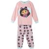 CARTOON Pigiama Gabby's Dollhouse Completo da Notte per Bambini Maglia Maniche Lunghe Pantaloni Lunghi in Pile Coral