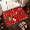 Shyllin Zerbino Natalizio Ingresso, 40 × 60 cm Tappetino di Natale con Motivo Pupazzo di Neve, Tappeto Assorbente Antiscivolo, Zerbino Decorativo Natalizio, Zerbinos Natale per Interni ed Esterni