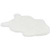 Schöner Wohnen Kollektion Tappeto in finta pelliccia Tender - tappetino shaggy a pelo alto - modello forma - tappeto in pelliccia di lusso - tappeto con finta pelliccia - (bianco, 60 x 90 cm)