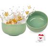 Urban Lifestyle Ciotola Colazione per Cereali Set 2 in Gres, Ø 15 cm, 700-800 ml, Verde Mare, Bowl Colazione, Insalatiera, Ciotole Zuppa, Ciotole Ramen