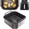 iStock kitchen Ninja AF180UK - Rivestimento in silicone per friggitrice ad aria, AirFlow Pro, spessore 3 mm con creste rialzate da 15 mm per un flusso d'aria nitido, inserto riutilizzabile per cestello, accessori
