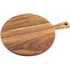 Hanseküche Piatto per pizza in legno di acacia, diametro 31 cm, tagliere per pizza, piastra per pizza, ideale per pizza, focaccia, pane