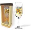 Dor BICCHIERE 50 ANNI Calice flute frizzanti 50 anni Gadget idea regalo festa 50° Compleanno