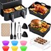 Yuirshion Accessori friggitrice ad aria calda, per friggitrice ad aria calda COSORI 2 camere da 8,5 l, compatibile con Ninja SL400/Russell Hobbs 27681-56, accessorio Airfryer include stampo in silicone