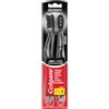 Colgate Confezione di spazzolini elettrici usa e getta con 1 batteria AAA inclusa, pulizia della bocca intera, confezione da 2, nero