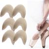 FIBOUND 3 Paia di Puntali per Scarpe da Punta,Cuscinetti per Scarpe da Punta da Danza Classica,Alleviano il Dolore Al Piede Anteriore, Adatti A Donne E Ragazze (Colore Della Pelle)