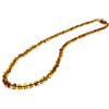 Amber Jewelry Shop - Collana di ambra adulta - cognac, Barocco, Unisex, 46 cm, 40 perle, Chiusura a scatto