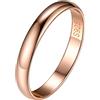 Silvora Anello per Donna Coppia 2/3/5mm Largo Anelli Amicizia Promessa Sollievo dallo Stress Argento Sterling/Oro Rosa Anelli Impilabili Personalizzabile Dimensioni IT dell'anello #7-27
