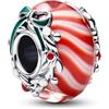 TCZNAF Murano Glass Charm Ciondolo Pendant Compatibile per Bracciali Europei Regalo di Gioielli per la Laurea