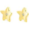 Monde Petit Orecchini per Bambini stella con zirconia - oro giallo 9k (375) - Scatola Regalo - Certificato di garanzia