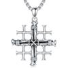 PROESS Croce Gerusalemme/Colibri/Nodo celtico Collana in argento Sterling Croce Ciondolo Croce Croce Ciondolo Croce Catena Gioielli Regali per Uomo Donna, geeignet, Argento sterling, Nessuna pietra