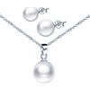CPSLOVE Parure di gioielli di perle in argento 925, Collana di perle colorate da donna e Orecchini di perle, elegante, Regalo di compleanno di Natale