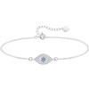 KristLand Bracciale in Argento 925 con Occhio Malocchio Bracciale Donna Regalo Bracciale Protettivo con Zirconi Gioielli in Argento Sterling Regolabile per Compleanno Natale