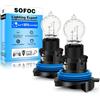 SOFOC HP24W Lampadina 12V Luci Nebbia Bianco Caldo Fanale Nebbia DRL Luci di Posizione Per Modelli C5 24W Lampadina PG20-1 Non Polarizzata 2Pezzi