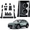 BIBIBO Tappetini antiscivolo compatibili con Hyundai Kona SX2 EV Elektro 2024 2025, tappetini in gomma antiscivolo, tappetini antiscivolo per porte e console centrale (nero (EV Elettro))