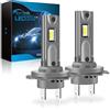 Sycreek H7 LED 24000LM 90W,Lampadina LED H7 1:1 Mini Design 6500K Bianco Freddo,Kit di conversione alogena,Lampadina per fari per Auto o Moto 12V