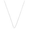 LUXENTER Collana Alphabet finitura argento - Lettera P, Mediano, Metallo, Senza pietra preziosa