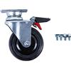 KS Tools 873.5008-R011P Rotella sterzabile con freno per carrello portautensili PERFORMANCEplus incluse viti