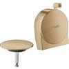 hansgrohe Exafill S Set esterno erogazione vasca, set scarico e troppopieno, bronzo satinato, 58117140