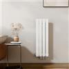 EMKE Radiatore di design, piccolo, 900 x 304 mm, verticale, con attacco centrale, radiatore a pannello singolo, per bagno, camera da letto e soggiorno, bianco 297 W