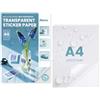 kamo Premium Carta Adesiva Semi-Trasparente Impermeabile - 25 fogli, Etichette Autoadesive in Vinile stampabili per stampanti laser e inkjet, A4, 210 x 297 mm, 1 Adesivo per Foglio