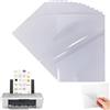 MJFENDAI 20 fogli A4 in vinile, carta adesiva per stampare, formato A4, trasparente, autoadesiva, 100% trasparente, per stampanti a getto d'inchiostro e laser